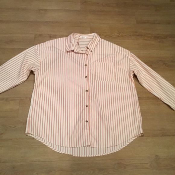 Women's Striped Button Down Casual Long Sleeve Blouse Top - Picture 5 of 9